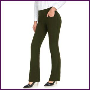 Bootcut Yoga Pants with Pockets, 4-Way Stretch, Mid-Rise, Flared Leg